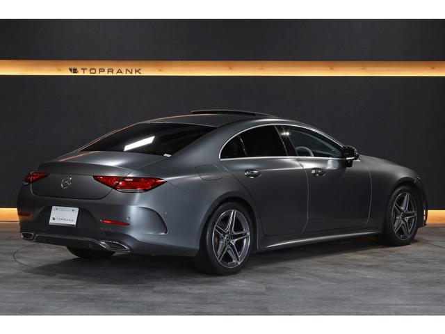 CLSクラス CLS220d スポーツ エクスクルーシブパッケージ ボディカラー/セレナイトグレーマグノ ガラススライディングルーフ マキアートベージュレザー 前後席シートヒーター ベンチレーション Burmesterサウンド AMG19インチAW 走行24600km(2枚目)