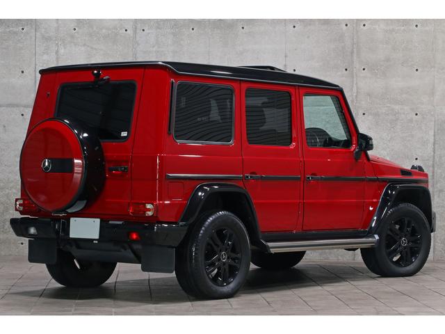 Ｇクラス Ｇ３５０ｄ　ヘリテージエディション　最終モデル　１００台限定特別色／インペリアルレッド　ナイトＰＫＧ　サンルーフ　ブラック１８ＡＷ　後席モニター　黒革　前後シートヒーター　ハーマンカードン　８インチナビ　ＴＶ　Ｂカメラ　ディストロニック（2枚目）