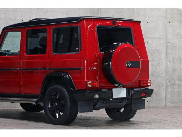 Ｇクラス Ｇ３５０ｄ　ヘリテージエディション　最終モデル　１００台限定特別色／インペリアルレッド　ナイトＰＫＧ　サンルーフ　ブラック１８ＡＷ　後席モニター　黒革　前後シートヒーター　ハーマンカードン　８インチナビ　ＴＶ　Ｂカメラ　ディストロニック（17枚目）