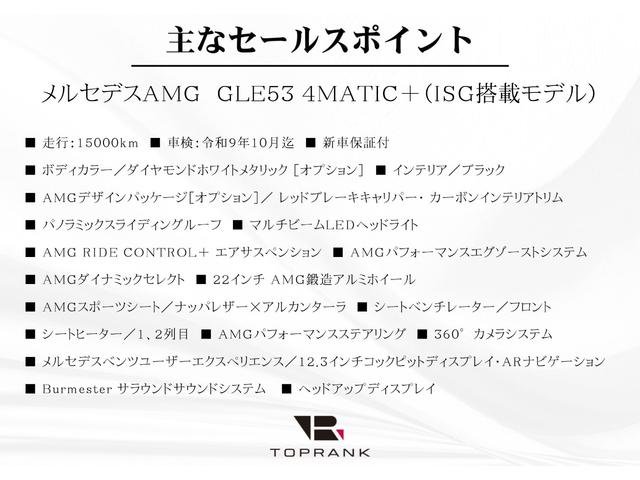 ＧＬＥ ＧＬＥ５３　４マチック＋　ＡＭＧデザインＰＫＧ　パノラマサンルーフ　カーボンインテリアトリム　ＡＭＧレッドキャリパー　ＡＭＧ２２インチＡＷ　エアサスペンション　３６０°カメラ　後期モデル　車検Ｒ９．１０　新車保証付（5枚目）