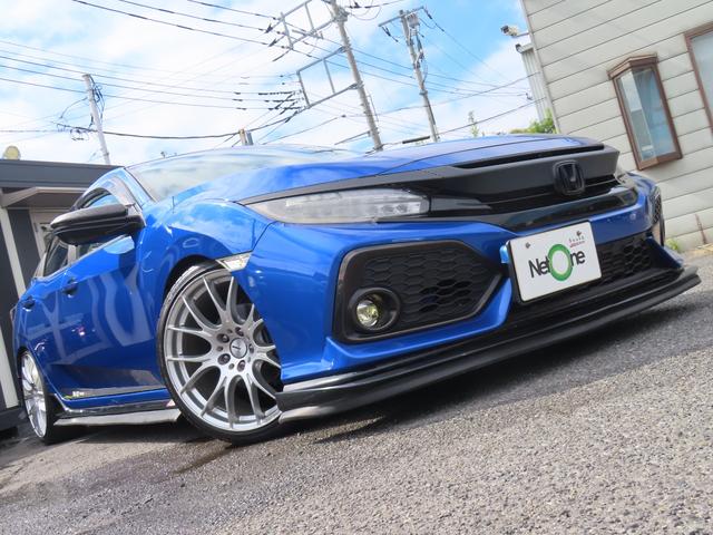 シビック ハッチバック　ホンダセンシング　ＢＬＩＴＺ車高調　ＲＡＹＳ１９ＡＷ　柿本マフラー　６速　ドラレコ　レーンアシスト　追従クルーズコントロール　衝突被害軽減システム　バックカメラ　ＬＥＤランプ　ＭＴ　シートヒーター　スマートキー（23枚目）
