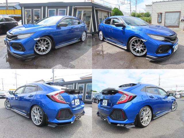 シビック ハッチバック　ホンダセンシング　ＢＬＩＴＺ車高調　ＲＡＹＳ１９ＡＷ　柿本マフラー　６速　ドラレコ　レーンアシスト　追従クルーズコントロール　衝突被害軽減システム　バックカメラ　ＬＥＤランプ　ＭＴ　シートヒーター　スマートキー（67枚目）