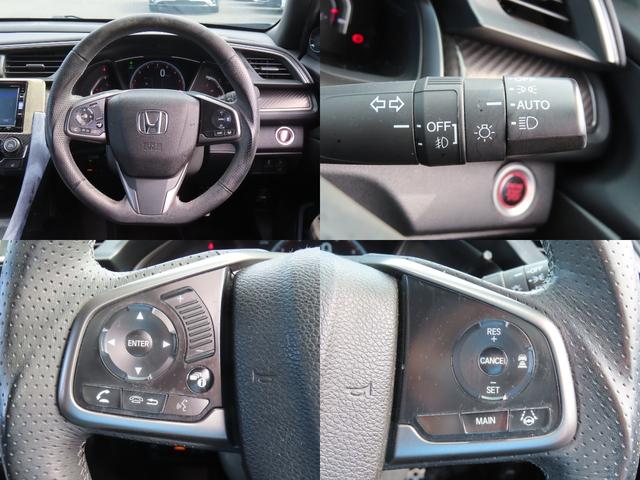 シビック ハッチバック　ホンダセンシング　ＢＬＩＴＺ車高調　ＲＡＹＳ１９ＡＷ　柿本マフラー　６速　ドラレコ　レーンアシスト　追従クルーズコントロール　衝突被害軽減システム　バックカメラ　ＬＥＤランプ　ＭＴ　シートヒーター　スマートキー（72枚目）