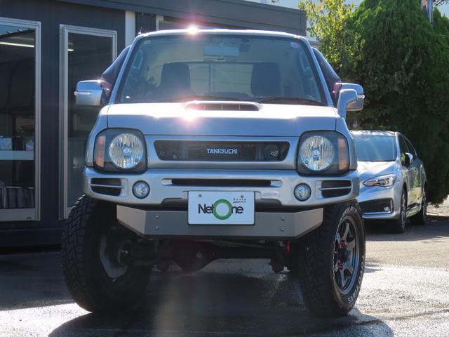 ジムニー ランドベンチャー 4WD タニグチリフトアップ MRSチャンバー フジツボマフラー 前後ショートバンパー エアクリーナー ドラレコ ETC バックカメラ ナビ TV キーレ シートヒーター AT Bluetooth(13枚目)