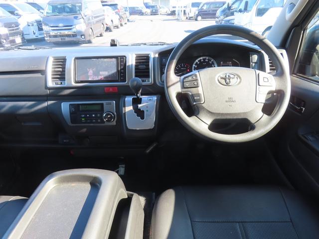 ハイエースバン ロングスーパーGL ドライブレコーダー ETC 全周囲カメラ ナビ TV レーンアシスト 衝突被害軽減システム 両側スライドドア オートマチックハイビーム キーレスエントリー 電動格納ミラー 後席モニター AT(56枚目)