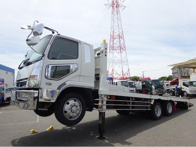 増トン フジタ自動車製 セルフローダー 重機運搬車 11.2t積載 270馬力 3軸2デフ ワイド幅 ベッド付(11枚目)