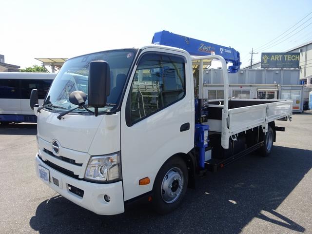デュトロ 　４段クレーン付　３トン積載　タダノ　警報仕様　ワイド　超ロング　４．３ｍボディ　高床　木製あおり５方開　アドブルー不要　準中型７．５ｔ免許（3枚目）