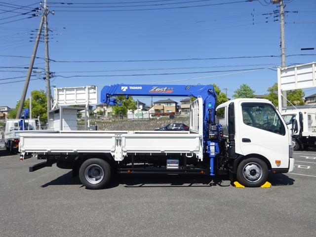 デュトロ 　４段クレーン付　３トン積載　タダノ　警報仕様　ワイド　超ロング　４．３ｍボディ　高床　木製あおり５方開　アドブルー不要　準中型７．５ｔ免許（38枚目）