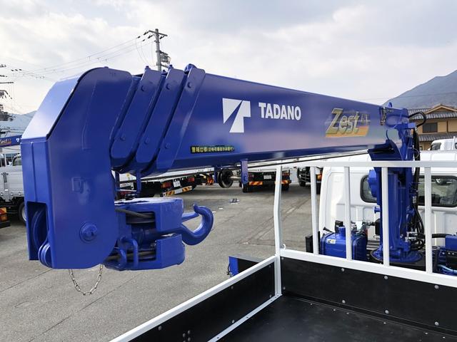 キャンター 　４段クレーン付平ボディ　３．８トン積載　タダノ　警報仕様　ラジコン付　３．７ｍボディ　ワイド　ロング　全低床　パブコ製　木製あおり３方開（13枚目）