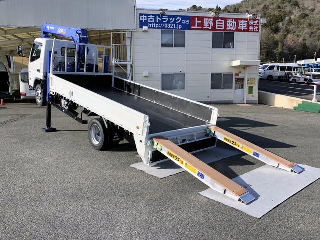 キャンター 　４段セルフクレーン　タダノ　３３５０ｋｇ積載　あゆみ板付　警報仕様　ワイド　超ロング　４．３ｍボディ　全低床　１７５馬力　横根太９本増し強化（2枚目）