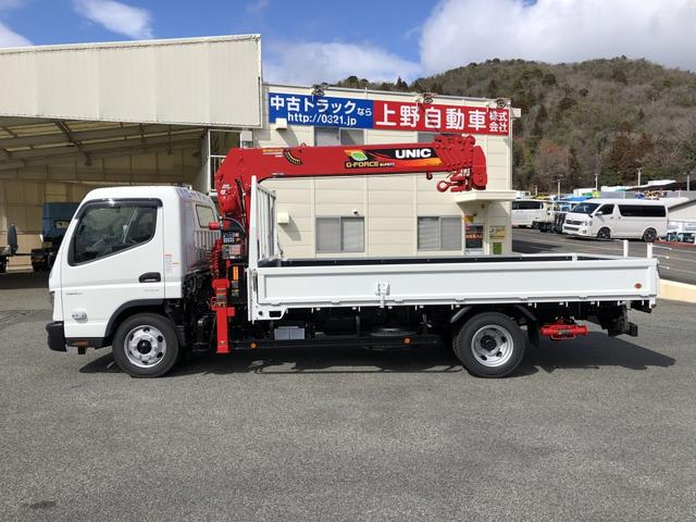 キャンター 　６段クレーン付　古河ユニック製　３３５０ｋｇ積載　超ワイド角足アウトリガ　リヤジャッキ　ワイド幅　超ロング　４．３ｍボディ　全低床　木製あおり３方開（44枚目）