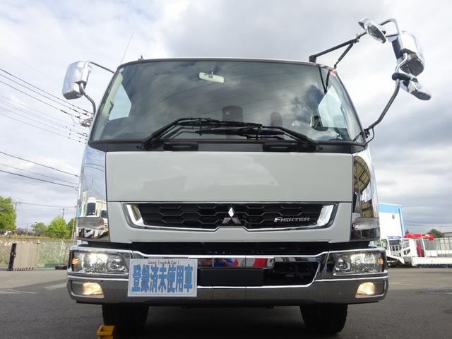 ファイター 　増トン　４段クレーン付　古河ユニック製　警報仕様　ラジコン付　７．７トン積載　ワイド幅　ベッド付　木製あおり３方開　超ワイド角足アウトリガ　２４０馬力（41枚目）