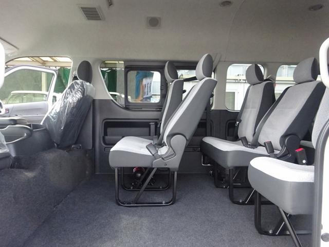 ハイエースコミューター マイクロバス 14人乗り GLグレード ワイド スーパーロング 左パワースライドドア デジタルインナーミラー パノラミックビューモニター AT 軽油(15枚目)