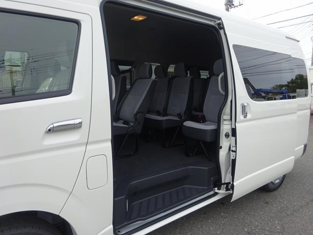 ハイエースコミューター マイクロバス 14人乗り GLグレード ワイド スーパーロング 左パワースライドドア デジタルインナーミラー パノラミックビューモニター AT 軽油(42枚目)