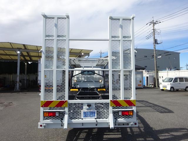 キャンター 2台積み積載車 古河ユニック製 3.5トン積載 スーパーツインキャリアネオ ラジコン ウインチ付 ワイド幅 超ロング 高床 175馬力 油圧式リアゲート(7枚目)