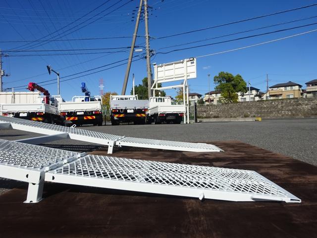 キャンター 2台積み積載車 古河ユニック製 3.5トン積載 スーパーツインキャリアネオ ラジコン ウインチ付 ワイド幅 超ロング 高床 175馬力 油圧式リアゲート(14枚目)