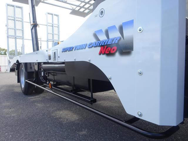 キャンター 2台積み積載車 古河ユニック製 3.5トン積載 スーパーツインキャリアネオ ラジコン ウインチ付 ワイド幅 超ロング 高床 175馬力 油圧式リアゲート(30枚目)