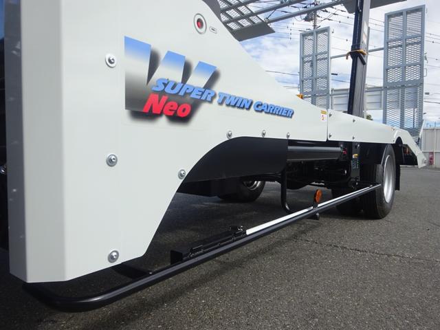 キャンター 2台積み積載車 古河ユニック製 3.5トン積載 スーパーツインキャリアネオ ラジコン ウインチ付 ワイド幅 超ロング 高床 175馬力 油圧式リアゲート(31枚目)