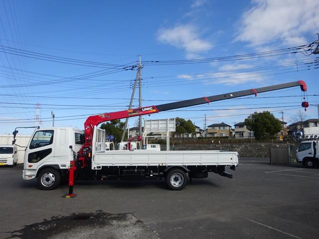 ファイター 　４段クレーン付　古河ユニック製　警報仕様　標準幅　ベッド付　２２５０ｋｇ積載　木製あおり３方開　５．５ｍボディ　床板張り　２４０馬力（5枚目）