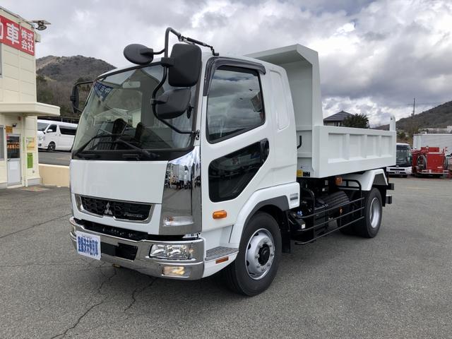 ファイター 　増トン　土砂ダンプ　新明和工業製　８トン積載　３．４ｍボディ　４．０ｍ３　角底　強化一方開　標準幅　ベッド付　リーフサス　油圧式自重計　２４０馬力（3枚目）