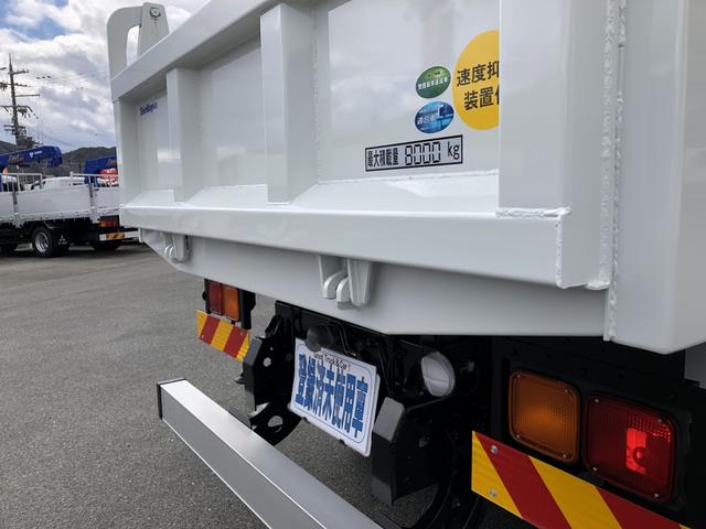ファイター 　増トン　土砂ダンプ　新明和工業製　８トン積載　３．４ｍボディ　４．０ｍ３　角底　強化一方開　標準幅　ベッド付　リーフサス　油圧式自重計　２４０馬力（35枚目）