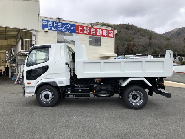 ファイター 　増トン　土砂ダンプ　新明和工業製　８トン積載　３．４ｍボディ　４．０ｍ３　角底　強化一方開　標準幅　ベッド付　リーフサス　油圧式自重計　２４０馬力（42枚目）