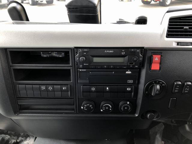 ファイター 　増トン　土砂ダンプ　新明和工業製　８トン積載　３．４ｍボディ　４．０ｍ３　角底　強化一方開　標準幅　ベッド付　リーフサス　油圧式自重計　２４０馬力（57枚目）