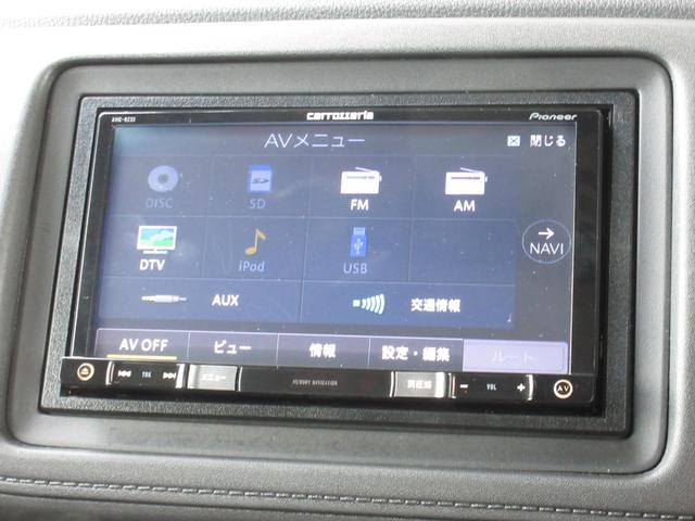ヴェゼル ハイブリッドX・ホンダセンシング センシングレスカロッツェリアメモリーナビETCRカメラ シ-トヒ-タ- 記録簿 横滑防止 禁煙 スマ-トキ- クルコン ETC車載器 サイドエアバック キーレスエントリー ABS DVD再生 ワンセグ(6枚目)