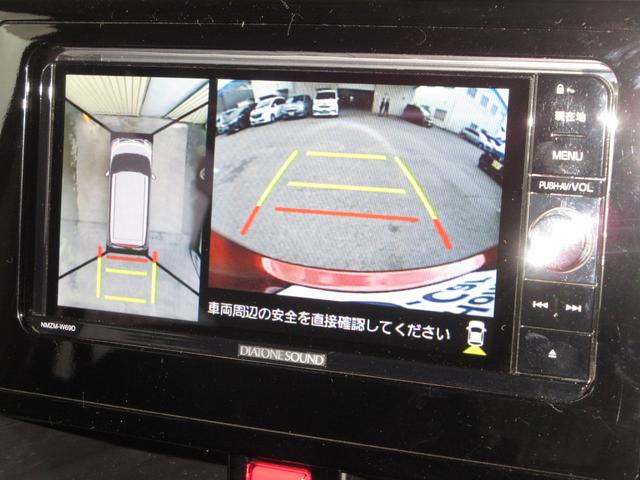 パノラマモニターは、クルマの真上から見ているかのような映像によって、周囲の状況を知ることで、駐車を容易に行うための支援技術です。