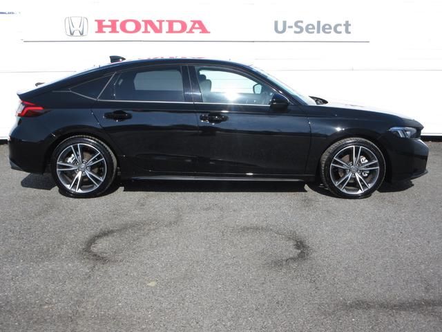 ボディーサイドは、フロントフードからリアエンドまで水平基調を低く一気につなげることで、低重心で伸びやかなクーペイメージをさらに強調し、力強く爽快な走りを予感させています。