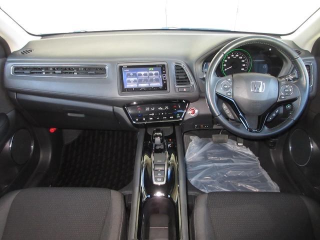 ヴェゼル ハイブリッドX・ホンダセンシング ・いまコレ+フロアマット(新品フロアマット) ・平成31年3月登録 ・走行3万8千キロ ・車検2年付 ・純正ナビ ・リアカメラ ・ETC ・ドアバイザー ・LEDヘッドライト ・1年保証付(2枚目)