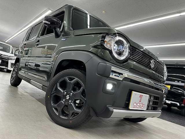 ハスラー タフワイルド　走行５キロ　車検令和９年１１月　屋内保管　純正９インチ全方位モニタ付きナビＴＶ　フロアマット　シートヒーター　キーフリ　Ｐスタート　クリアランスソナー　ＬＥＤヘッドライト　フォグ　衝突被害軽減ブレーキ（57枚目）