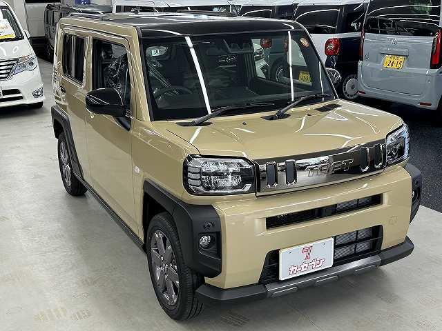 タフト G ダーククロムベンチャー 届出済未使用車 走行5キロ 車検令和10年10月21日 室内保管 禁煙車 ムーンルーフ LEDヘッドライト&フォグ オートホールド ACC 前席シートヒーター プッシュスタート 衝突被害軽減ブレーキ(22枚目)