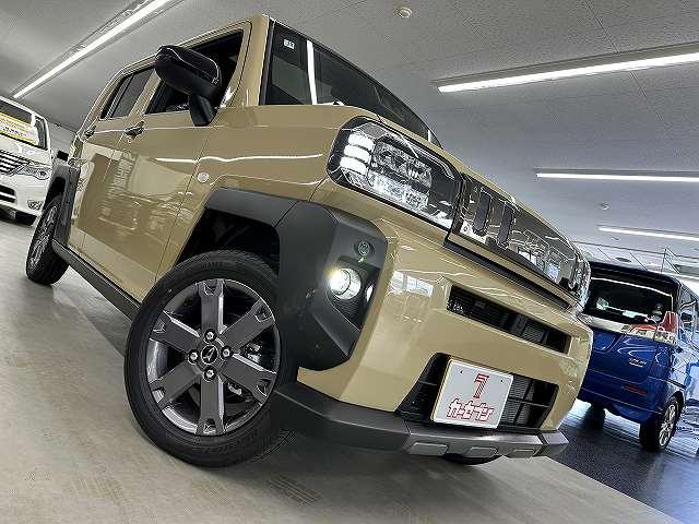 タフト G ダーククロムベンチャー 届出済未使用車 走行5キロ 車検令和10年10月21日 室内保管 禁煙車 ムーンルーフ LEDヘッドライト&フォグ オートホールド ACC 前席シートヒーター プッシュスタート 衝突被害軽減ブレーキ(55枚目)