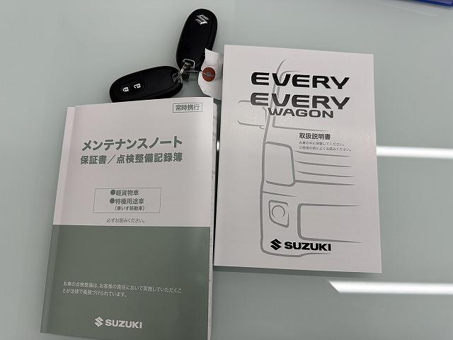 エブリイ ジョイン 届出済未使用車 新色アイビーグリーン 屋内保管 走行5キロ LEDヘッドライト プッシュスタート シートヒーター デュアルカメラブレーキサポート リアヒータ 分割リアシート 障害物センサー電動格納ミラ(20枚目)