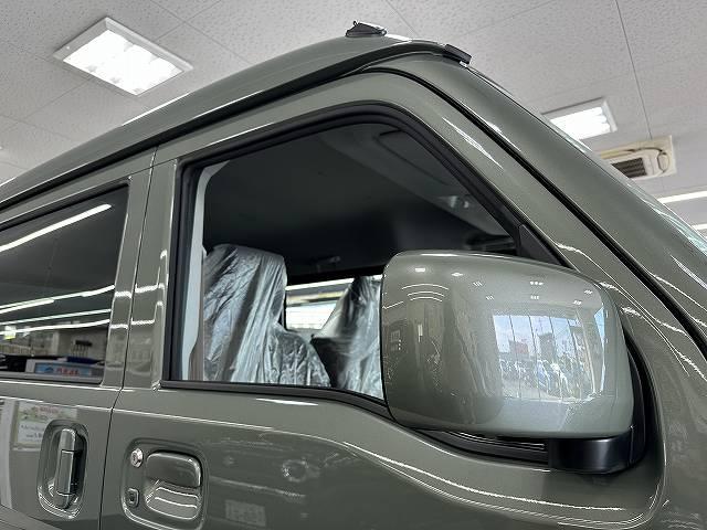 エブリイ ジョイン 届出済未使用車 新色アイビーグリーン 屋内保管 走行5キロ LEDヘッドライト プッシュスタート シートヒーター デュアルカメラブレーキサポート リアヒータ 分割リアシート 障害物センサー電動格納ミラ(26枚目)