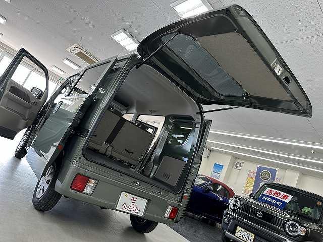 エブリイ ジョイン 届出済未使用車 新色アイビーグリーン 屋内保管 走行5キロ LEDヘッドライト プッシュスタート シートヒーター デュアルカメラブレーキサポート リアヒータ 分割リアシート 障害物センサー電動格納ミラ(49枚目)