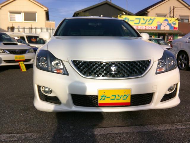 クラウン ２．５アスリート　ナビパッケージ　純正ナビ地デジＴＶバックカメラ　車高調ローダウン　純正１８インチアルミ　運転席助手席パワーシート　ＨＩＤヘッドライト　　プッシュスタート　スマートキー　ＥＴＣ付き　シートカバー付き（2枚目）