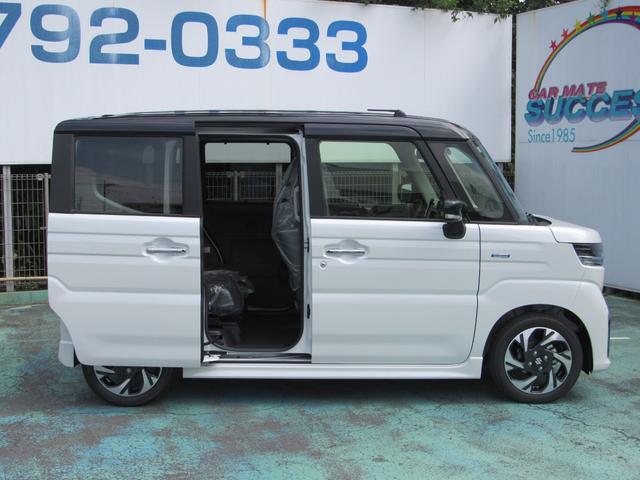 スペーシアカスタム ハイブリッドＸＳターボ　届出済未使用車／スマートキー／両側パワースライドドア／ＬＥＤヘッドライト／クルーズコントロール／アイドリングストップ／コーナーセンサー／レーダーブレーキ／運転席助手席エアバッグ／サイドエアバッグ（14枚目）