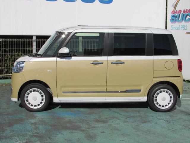 ムーヴキャンバス ストライプスＧターボ　届出済未使用車／アラウンドビューモニター対応／スマートキー／両側パワースライドドア／ＬＥＤヘッドライト／クルーズコントロール／アイドリングストップ／コーナーセンサー／運転席助手席エアバッグ（9枚目）