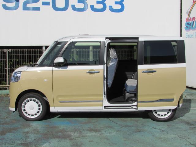 ムーヴキャンバス ストライプスＧターボ　届出済未使用車／アラウンドビューモニター対応／スマートキー／両側パワースライドドア／ＬＥＤヘッドライト／クルーズコントロール／アイドリングストップ／コーナーセンサー／運転席助手席エアバッグ（10枚目）