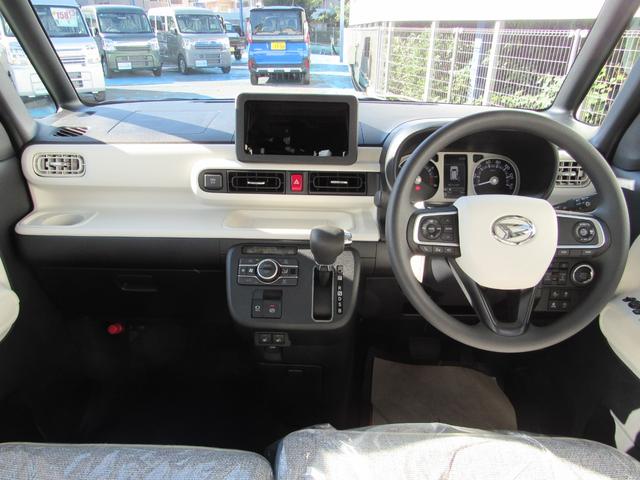 ムーヴキャンバス ストライプスＧターボ　届出済未使用車／アラウンドビューモニター対応／スマートキー／両側パワースライドドア／ＬＥＤヘッドライト／クルーズコントロール／アイドリングストップ／コーナーセンサー／運転席助手席エアバッグ（23枚目）