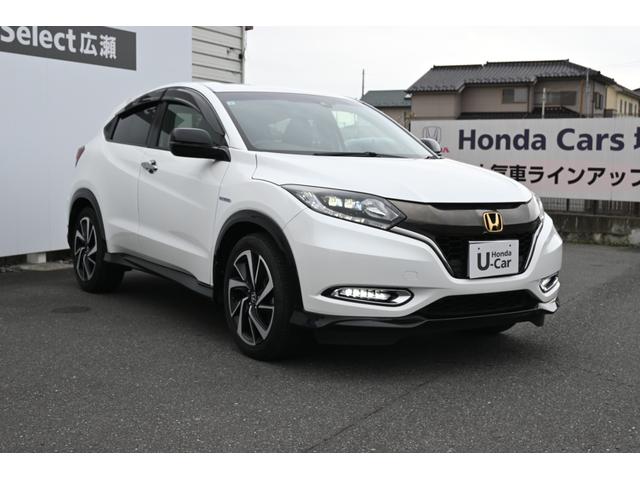 ヴェゼル ハイブリッドＲＳ・ホンダセンシング　純正ナビ　フルセグ　Ｒカメラ　ＥＴＣ　シートヒーター　アルミホイール　ＬＥＤライト　１オ－ナ－　定期点検記録簿　サイドＳＲＳ　フルオートエアコン　ＵＳＢ接続　両席エアバック　スマキー　ＴＶナビ　イモビ（6枚目）