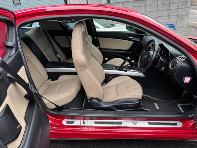ＲＸ－８ タイプＳ　マツダスピードエアロ　ビルシュタイン車高調　純正フロントスポイラー　後期サイドステップ　スロットル洗浄済み　プラグ、プラグコード交換済み、エアエレメント、バッテリー、交換済み　タンレザーシート（7枚目）