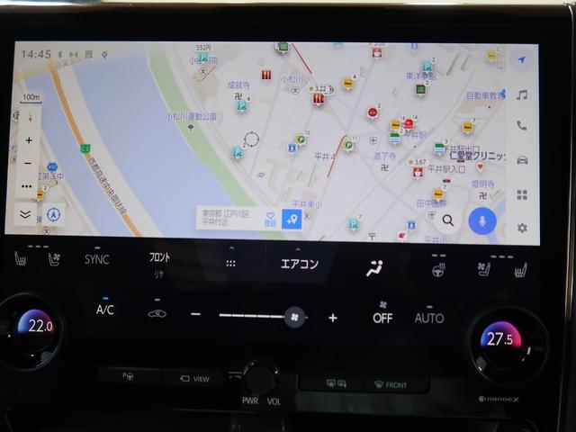 ヴェルファイアハイブリッド Ｚ　プレミア　１オナ　左右独立ムーンルーフ　ユニバーサルステップ　黒革シート　ＨＵＤ　ナビフルセグＴＶ　プレミアムサウンド＆ツィーター　ピラーライト　スカッフイルミ　トヨタチームメイト　ＡＣ１００Ｖ　純正１９ＡＷ（27枚目）