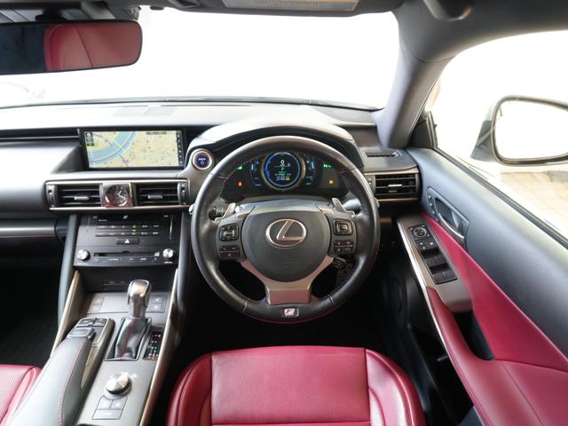 IS IS300h Fスポーツ RSK車高調 ブリッツエアクリ ISF純正19AW ナビ フルセグ 赤革シート 前席シートヒーター&エアコン パドルシフト LDA PCS ブルーレイ再生 ETC2.0 追従式クルコン 社外ドラレコ(14枚目)