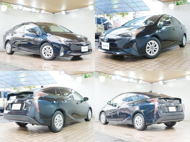 プリウス S 社外ナビ ブックカメラ フルセグTV スマートキー Pスタート Bluetooth ステアスイッチ フロアマット 電格ミラー ETC ABS AUTOライト LEDライト グレードS 5人乗り(3枚目)