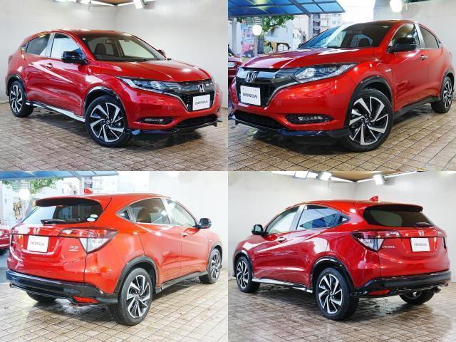 ヴェゼル ハイブリッドRS・ホンダセンシング 7インチメモリーナビ ハーフレザーシート 革巻きステアリング オートリトラミラー シートヒーター フルセグ BT SD バックカメラ ブレーキホールド パドルシフト LEDフォグ 社外前後ドラレコ(3枚目)