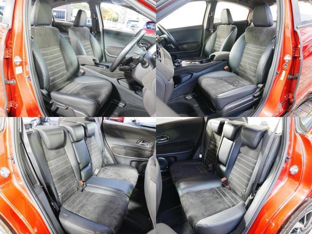 ヴェゼル ハイブリッドRS・ホンダセンシング 7インチメモリーナビ ハーフレザーシート 革巻きステアリング オートリトラミラー シートヒーター フルセグ BT SD バックカメラ ブレーキホールド パドルシフト LEDフォグ 社外前後ドラレコ(4枚目)