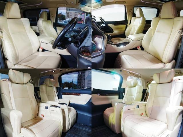 アルファードハイブリッド G Fパッケージ TRDフロントエアロ JBL 全方位カメラ 純正FDモニター ベージュ革シート サンルーフ AC100V 純正メモリナビ フルセグ 両側パワスラ PBドア 純正17インチ LED エアシート(3枚目)